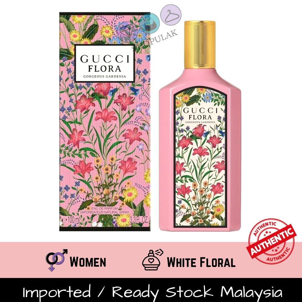  Perfume GUCCl Flora Gorgeous Gardenia EDP 100ml for Women / Her - Minyak Wangi Perempuan Floral