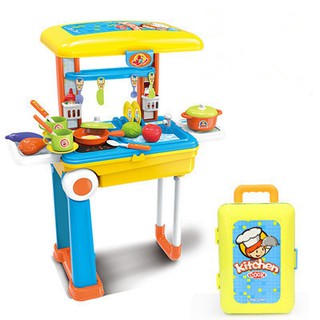  XIONG  CHENG  Kids 2in1 Pretend Play Toy Set  Suitcase Beauty 