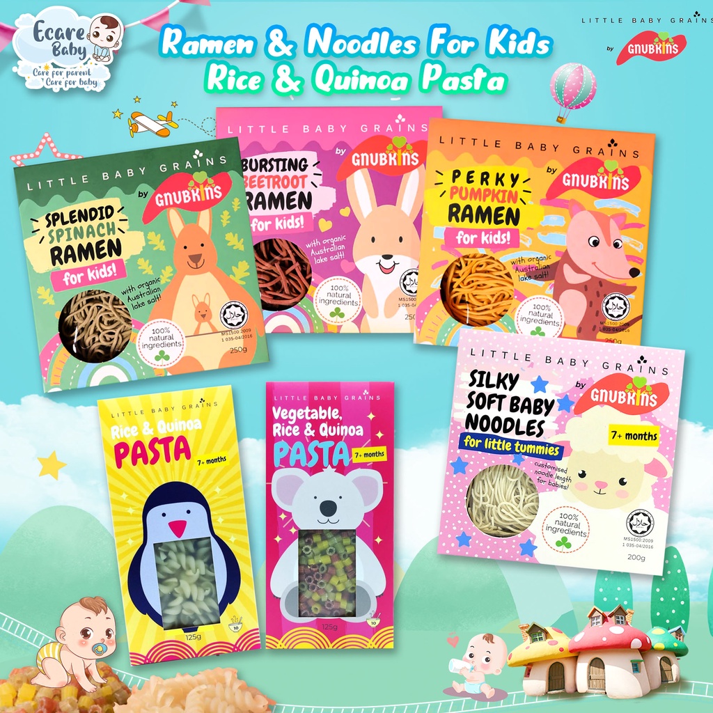 Little Baby Grains Organic Rice & Quinoa Pasta, Gluten-Free Vegetable Baby Kids Pasta Pasta Organik Pasta Sayur