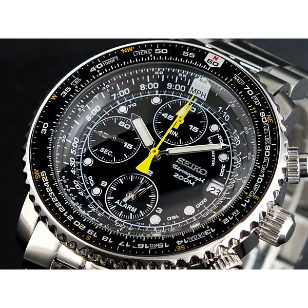 Seiko Pilot's Flight Alarm Chronograph SNA411P1 Men's Watch | Shopee  Malaysia