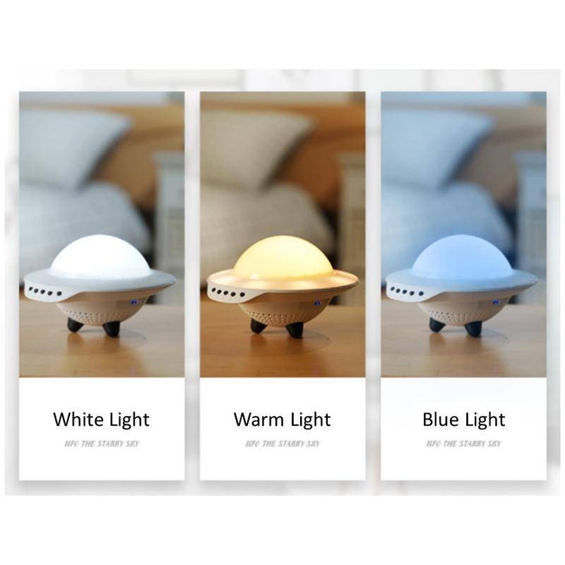UFO Starry Sky Night Light Lamp Projection Bluetooth Speaker 2 in 1