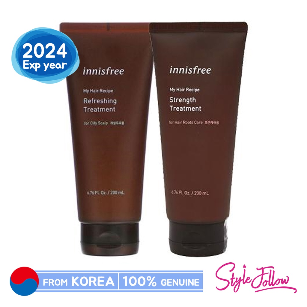 [INNISFREE] My Hair Recipe Treatment 200ml (Refreshing / Strength) Shopee Malaysia