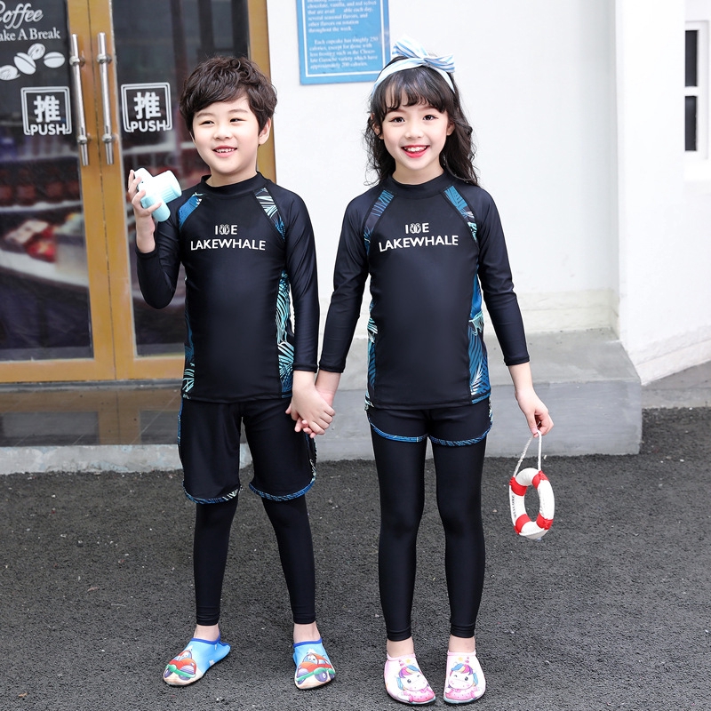 long sleeve children's swimwear