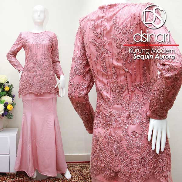 Dusty baju pink kurung Baju Dusty