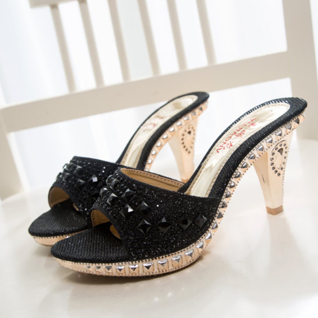 heel slippers for ladies