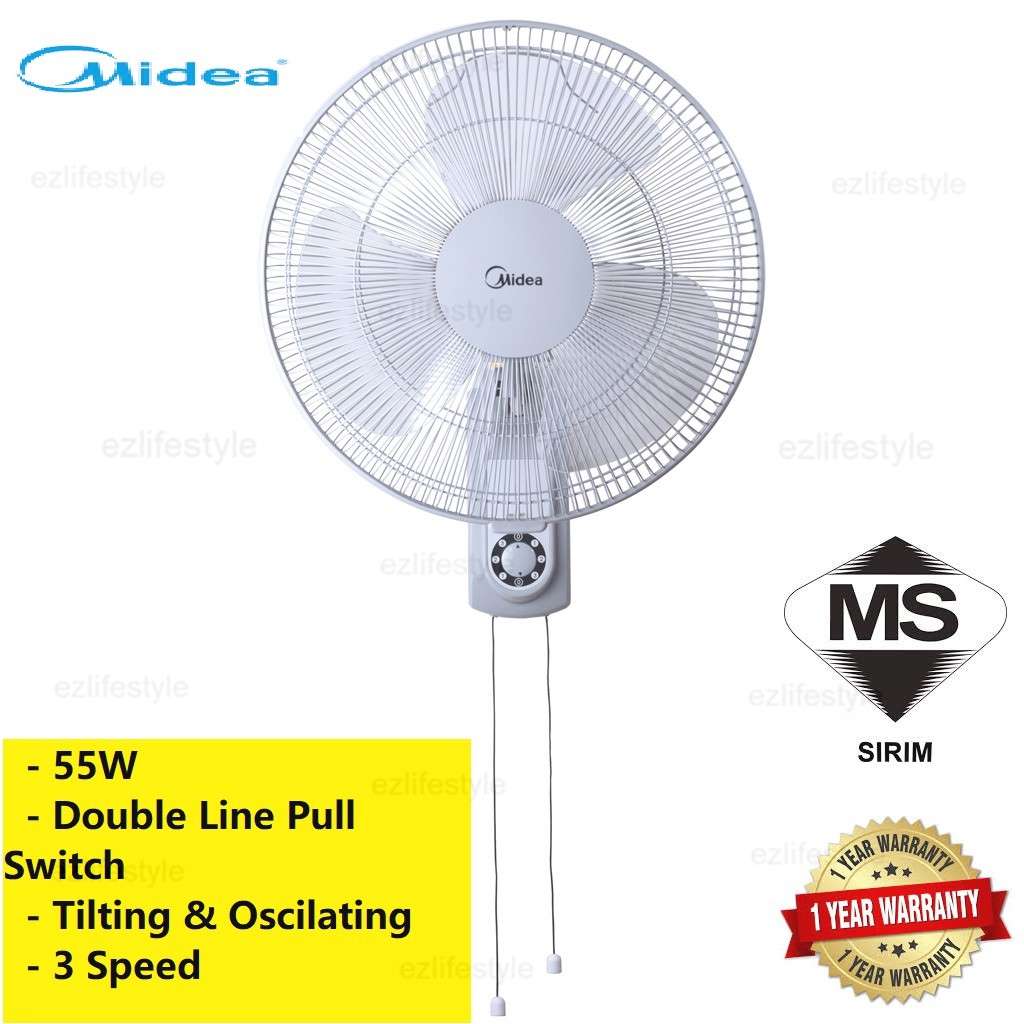 Free Towel Midea Pensonic 16 Wall Fan Mf 16fw15ka Pwf 48 Stand Table Kipas Dinding Shopee Malaysia