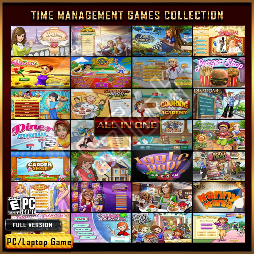 Time Management Collections [PC GAME]🔥CLASSIC PC GAMES🔥NOSTALGIA GAMES🔥Diner  Dash-Nanny Mania-Cooking Academy-Cake Shop🔥 | Shopee Malaysia