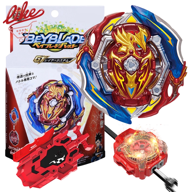 B150 Booster Union Achilles with LR or Random Color Sparking Ripcord Launcher Beyblade Burst