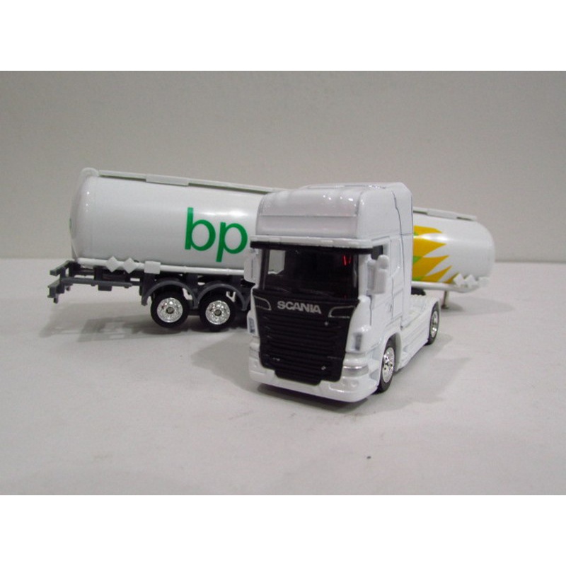Welly 1-87 SCANIA V8 BP OIL Tanker Truck Mercedes Container Trailer ...