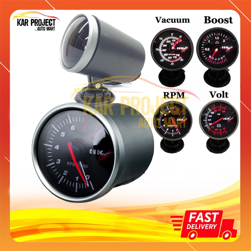 HKSTYLE Gauges Series Stepper Meter Smoke Gauge Meter Boost Water Temp Volt RPM