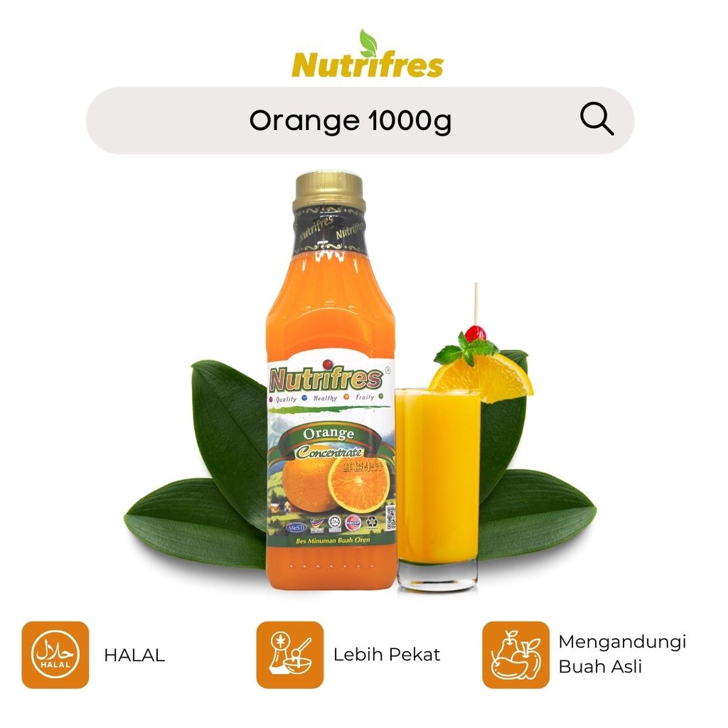 Nutrifres Orange Fruit Juice Concentrate/Cordial (1000g) Shopee Malaysia