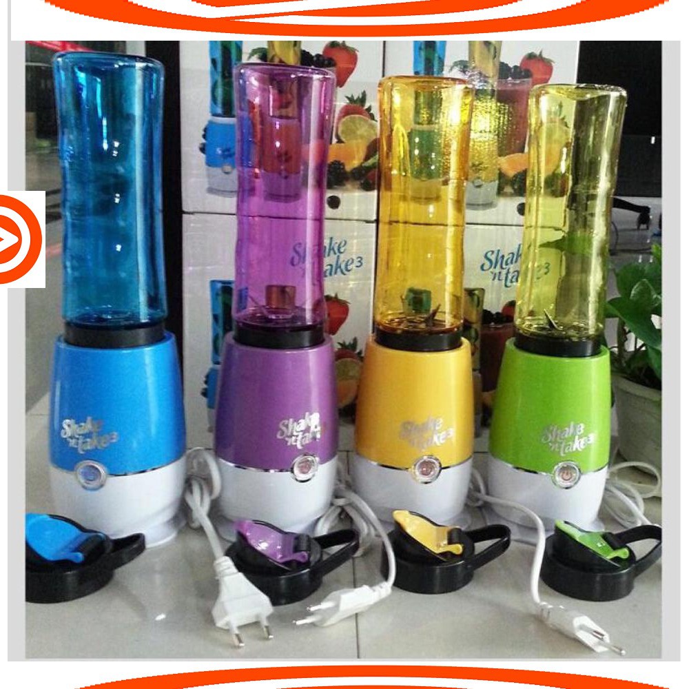 alat mesin jus buah elektrik original blender Shake N Take 3 Colorful Juice Blender Fruit Maker Mixer Juicer Chopper