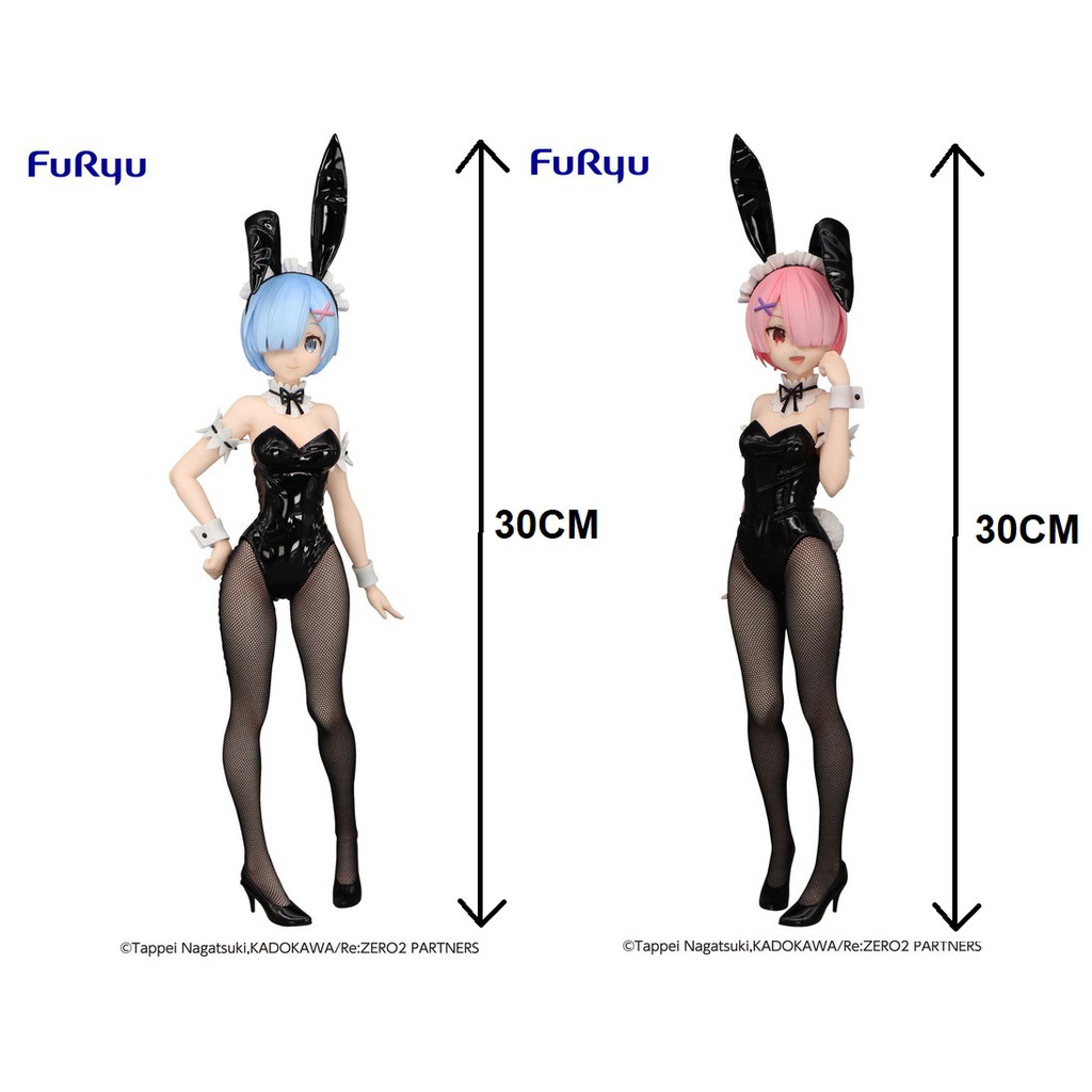 READY STOCK Furyu ReZero BiCute Bunnies Figure Rem & Ram Bunny Ver