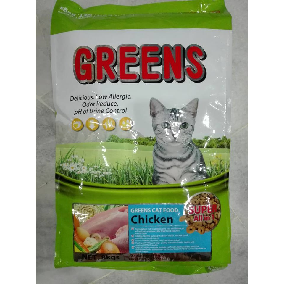 Greens Chicken Cat Food Makanan Kucing 8kg  Shopee Malaysia