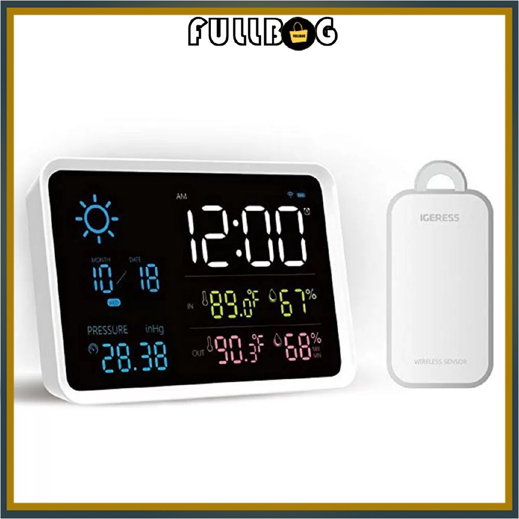 Details about   Desk Digital Alarm Clock Weather Thermometer LED Temperature Humidity Monitor US 