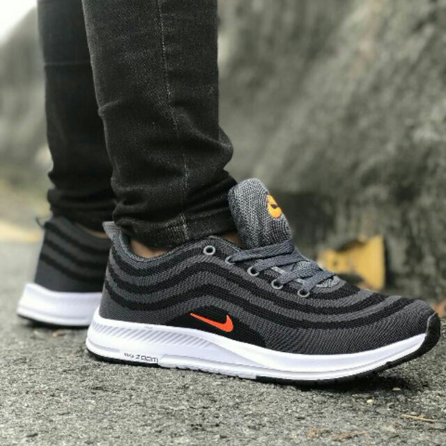 Nike Airmax 95 Grey Orange Shopee Malaysia