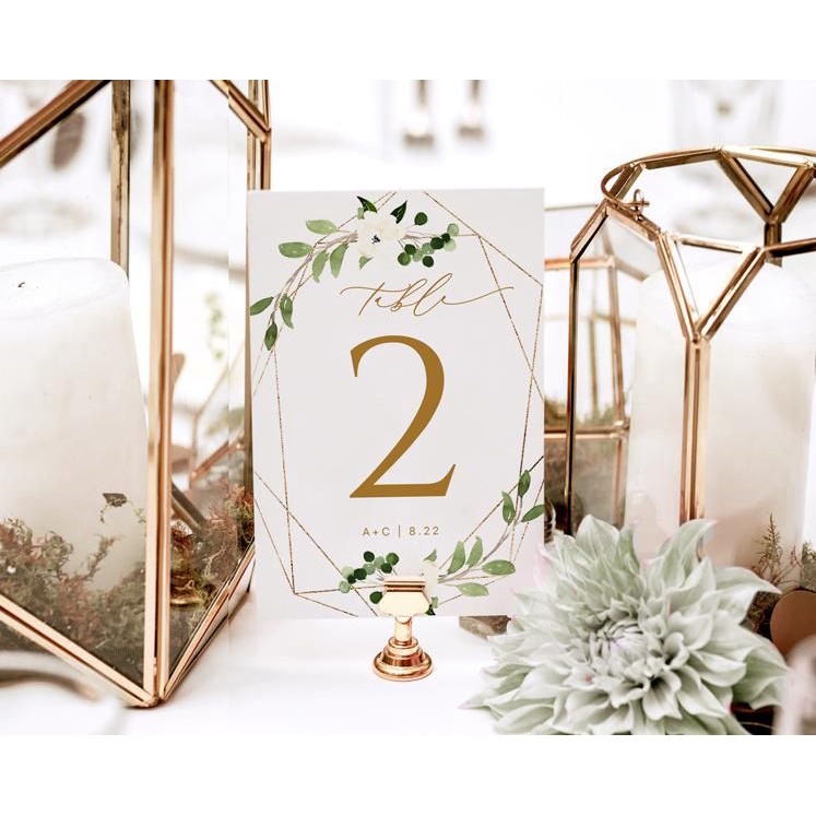 Personalized Table Number For All Events. Size : A5/A6 (Minimum Order : 20pcs)