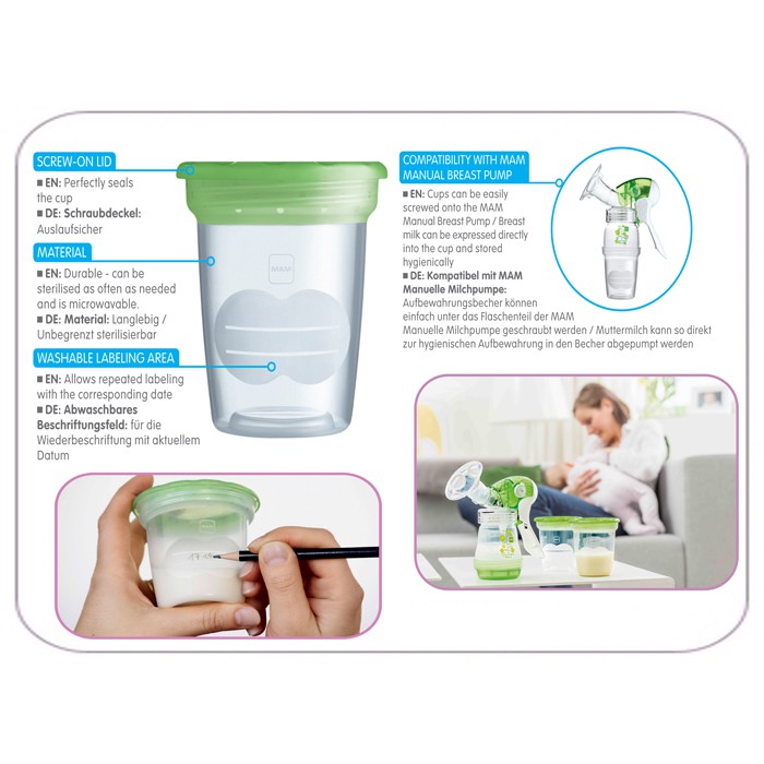 mam breast milk storage