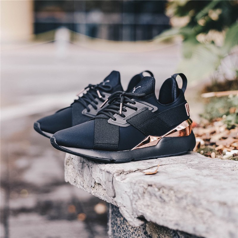 puma muse metal black and rose gold