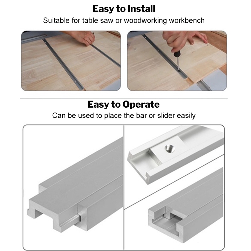 Woodworking Diy Aluminium Alloy T Track Miter T Bar For Carpenter