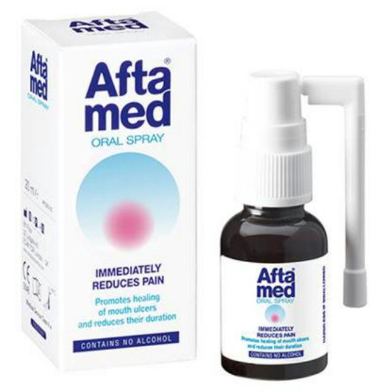 Aftamed Oral Spray 20ml Relieve Oral Ulcers Sore Throat Sore Gums HFMD