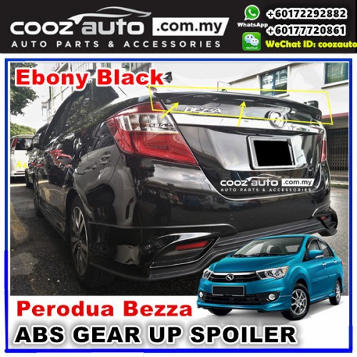 Perodua Bezza Gear Up Rear Spoiler Ebony Black Shopee Malaysia