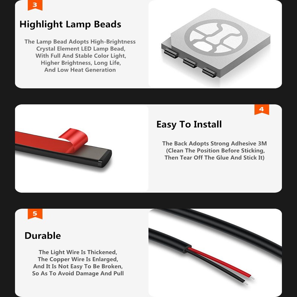 Purpose Versatile LEADTOPS 1pcs 24V Truck Marquee Net Lamp Streamer Ranger Sun Visor LED Strobe Color Lig Reliable - Image 3