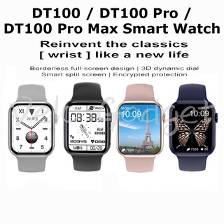 [Malaysia Stock] DT100 / DT100 Pro / DT100 Pro Max Smart Watch Full Screen Bluetooth Call Custom Wallpaper Password