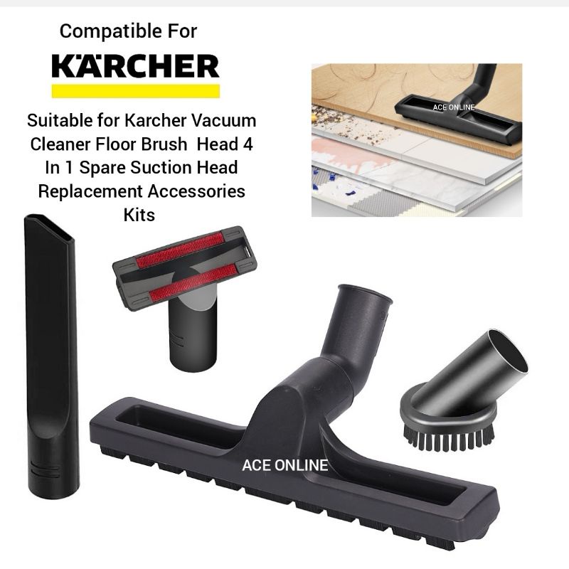 Replacement for Karche Vacuum Cleaner Floor Brush Head 4 In 1 Spare