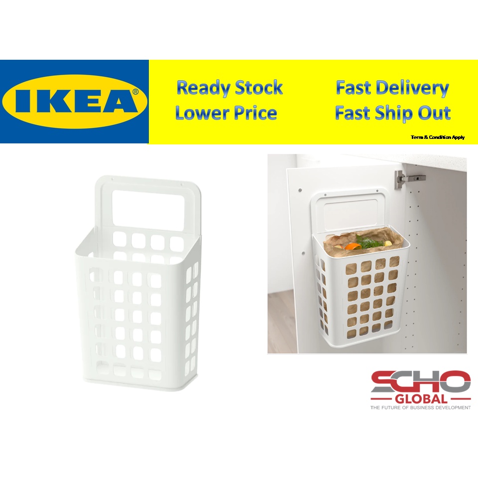 IKEA VARIERA Waste bin, white, 10 l Shopee Malaysia