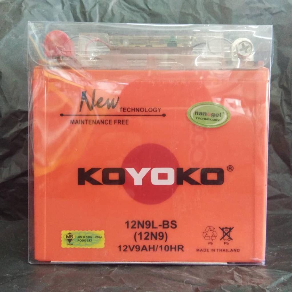 BATTERY 12N9LBS KOYOKO NANOGEL Shopee Malaysia