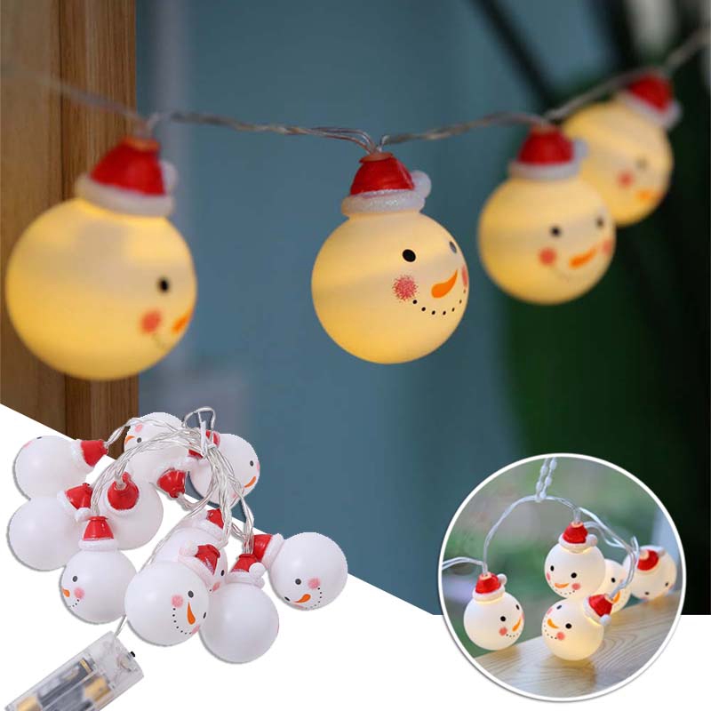 New Leds Snowman Santa String Lamp Fairy Light Christmas