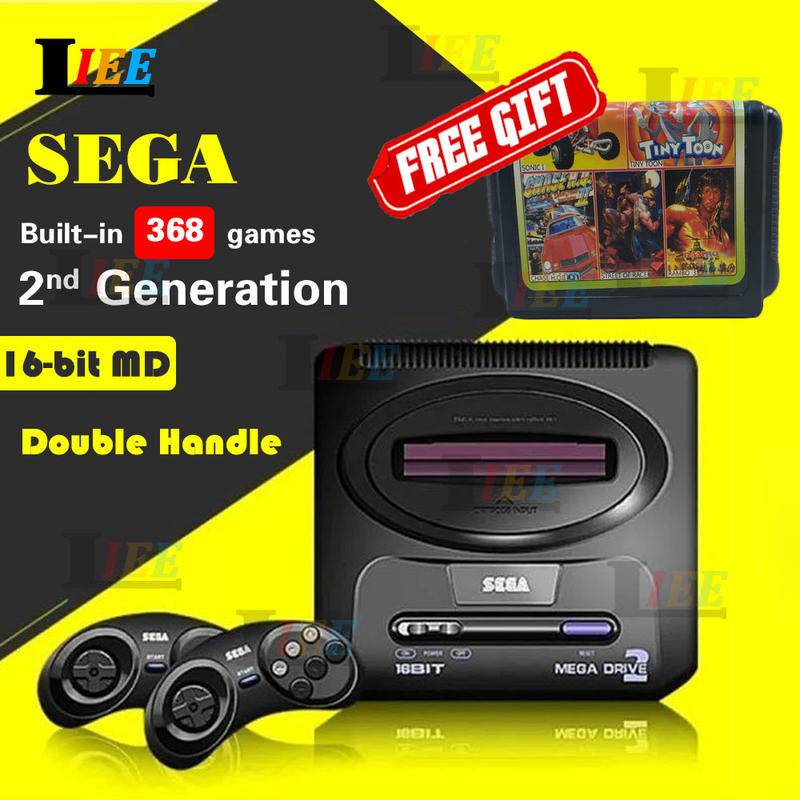 Sega Seda Megadrive 16-bit Video Game Console MD2 build in 5 Retro Vintage TV Game tape Console Old School