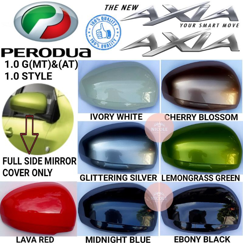 Perodua Axia G New Gxtra New Axia Style Original Full Side Mirror Cover Only Including Original Paint Colour