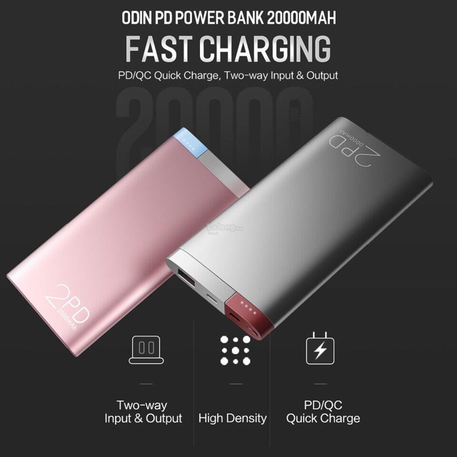 New Rock Space Quick Charge Power Bank Cola Max Fast 20000 Mah Compact White Ebay