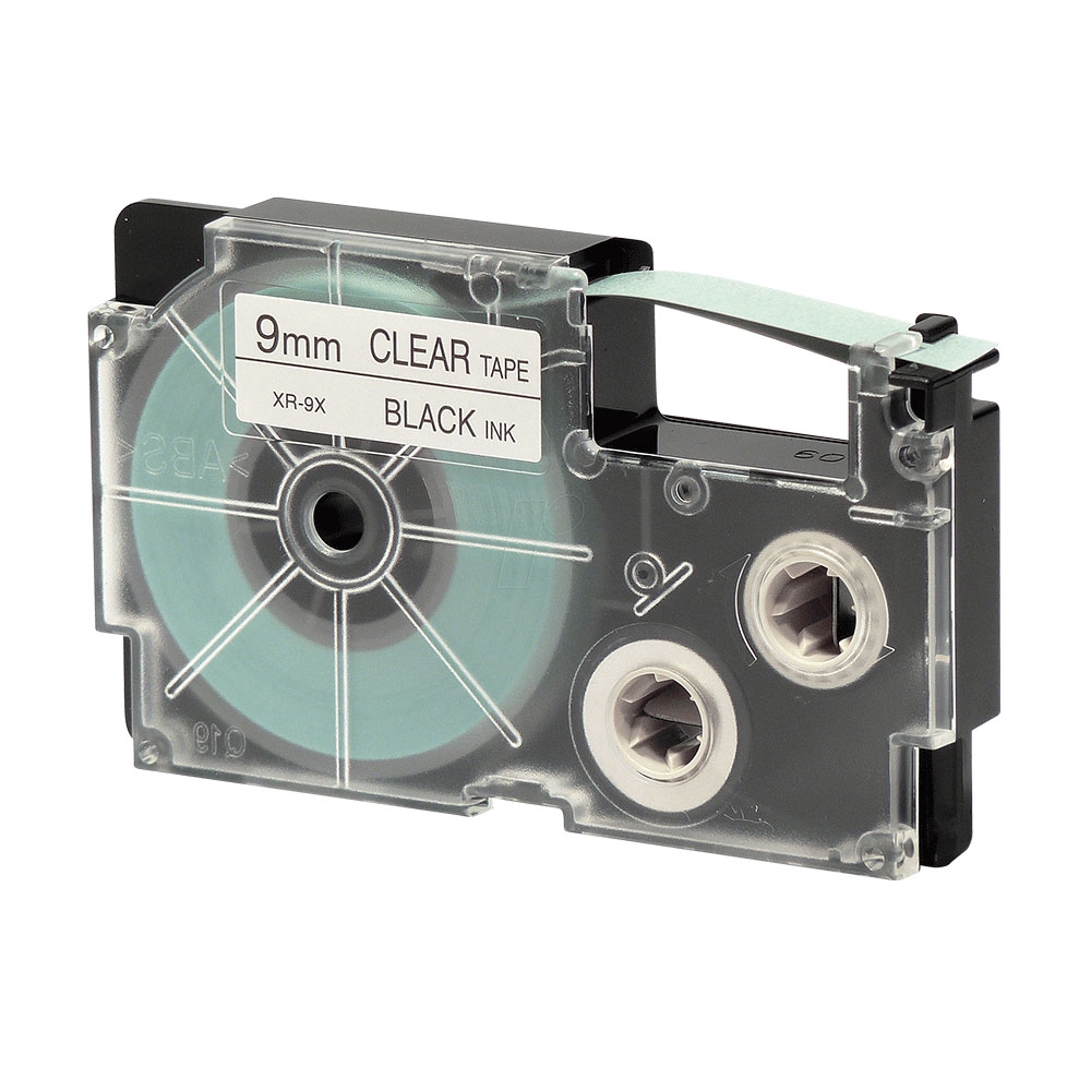 Casio EzLabel Tape Cartridge 9mm, Black on Clear (XR9X1) Shopee