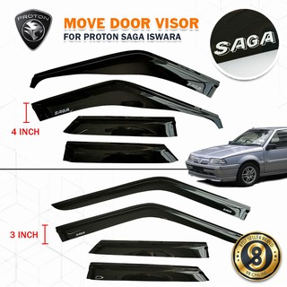 (4 PCS) Move Air Press Window Door Visor For Perodua Axia 