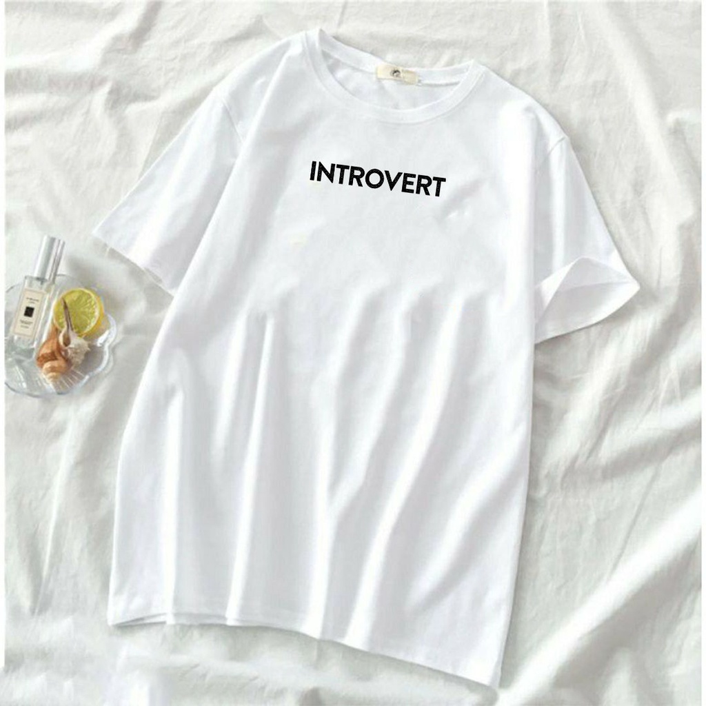 [READYSTOCK] Introvert Extrovert T-Shirt Men Women Letter Printed BAJU LELAKI PEREMPUAN T SHIRT!! 100% COTTON XS-5XL