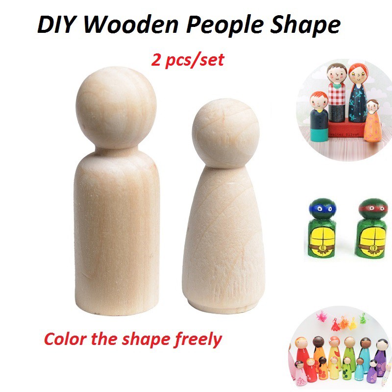 unfinished wooden peg dolls