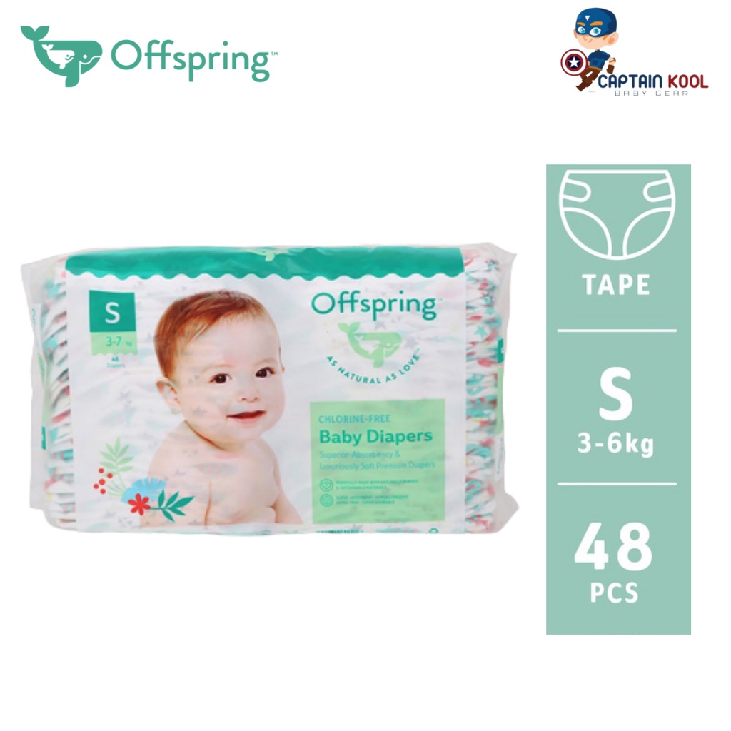 Offspring Fashion Tapes Diapers S 37kg 48pcs Shopee Malaysia