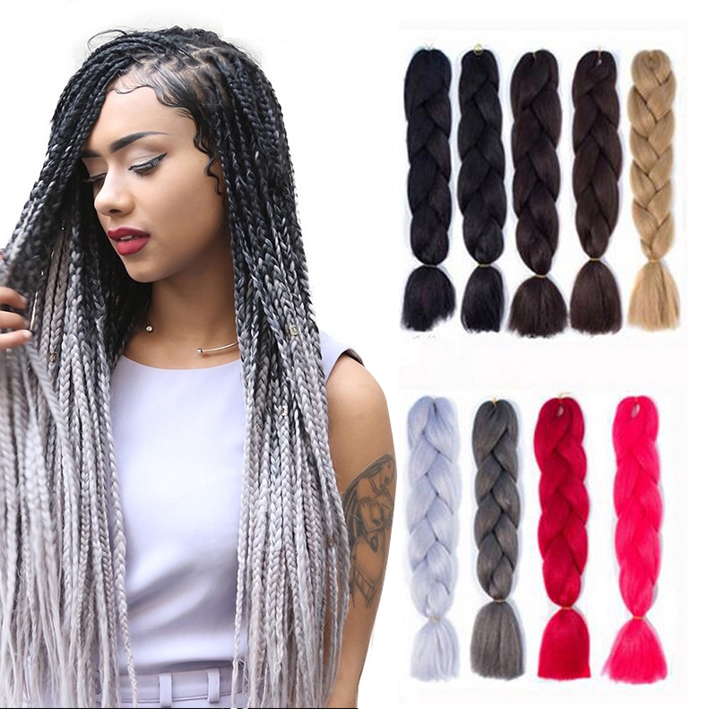 Extensions Crochet Braids Hair Gradient Ombre Color Women S Braiding Hair