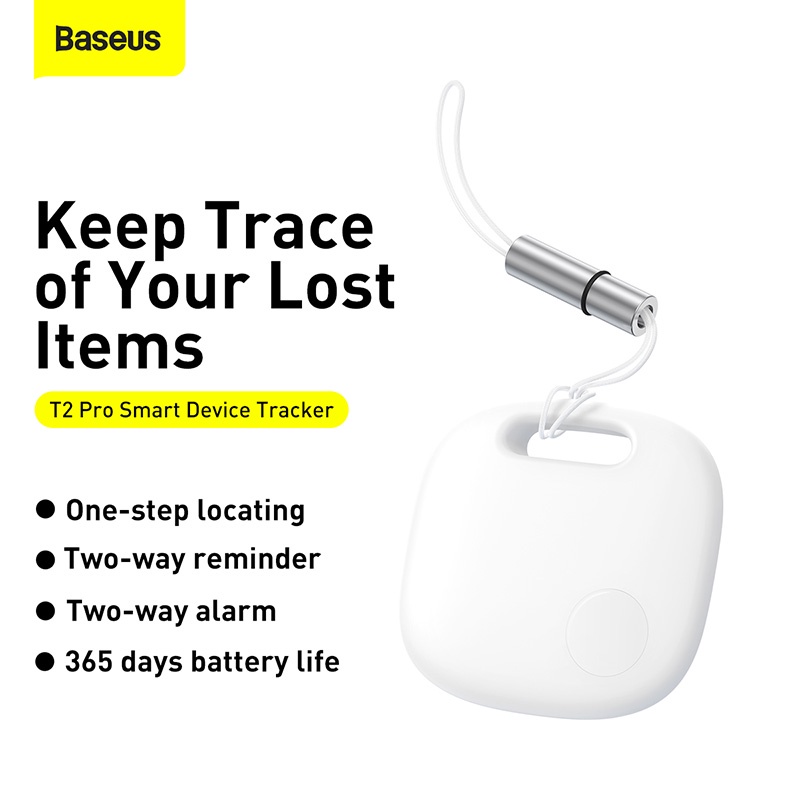 Baseus T2 Pro Smart Device Tracker Wireless Bluetooth APP location tracking 30M disconnection reminder Track for key Phone Wallet Luggage