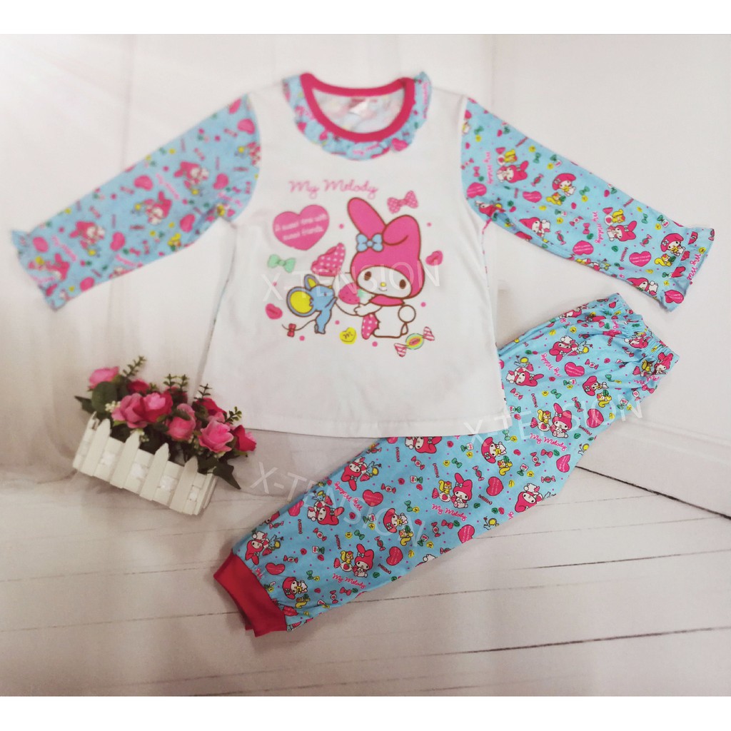 Original Sanrio Hello  Kitty  Melody Pyjamas Baju  Tidur  