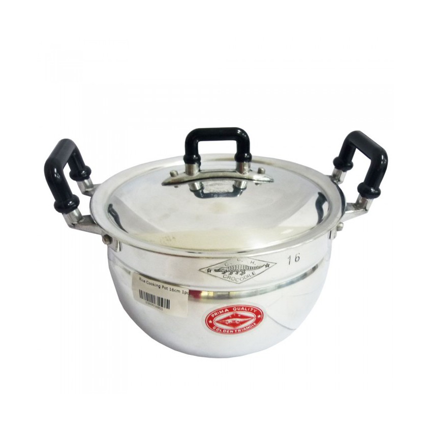 Thailand Crocodile CCH Aluminium Rice Soup Cooking Pot Wok (20cm) 1pc