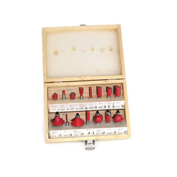 Wood Working 15 Pcs Router Bit Set For Bosch Makita Hitachi