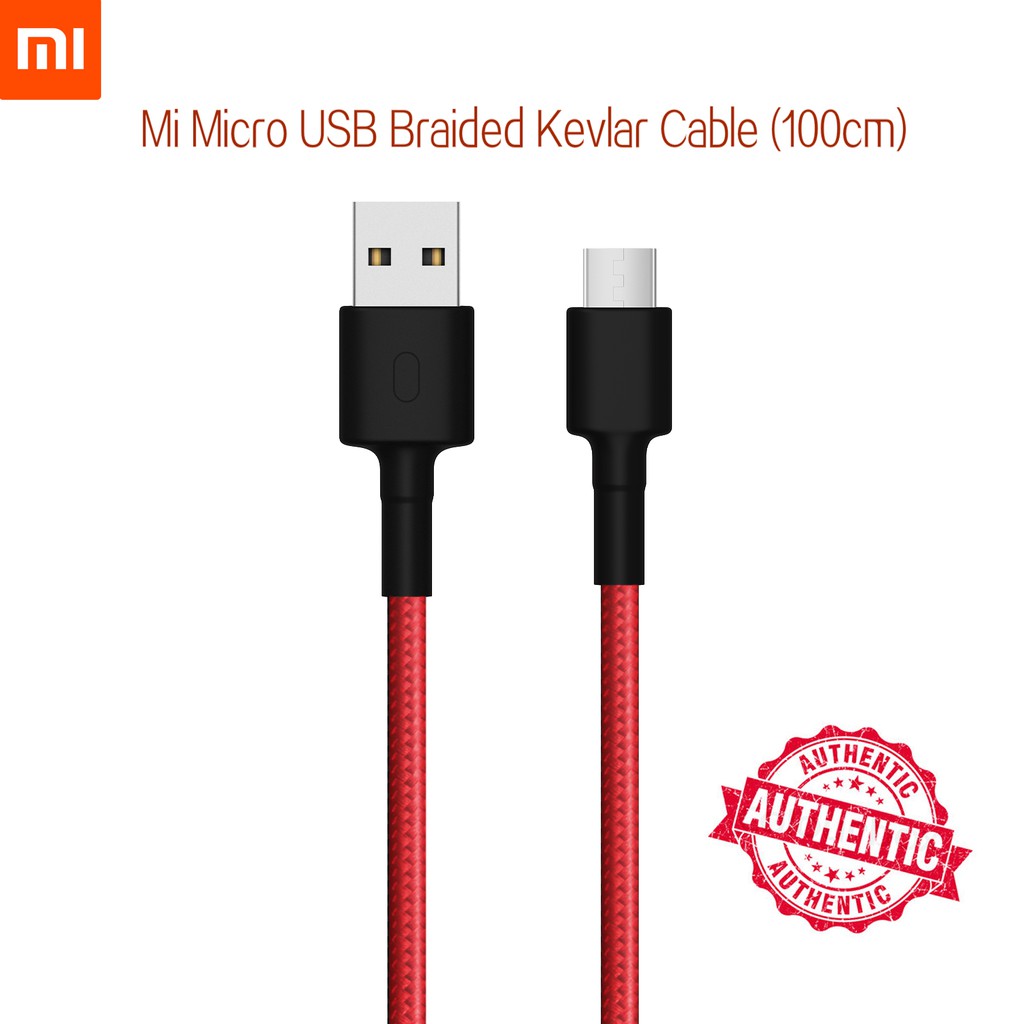 ORIGINAL Mi Micro USB Braided Kevlar Cable (100cm) Shopee Malaysia