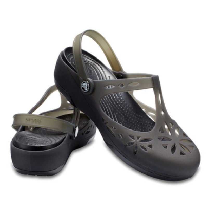 Ready stock Crocs Flower Mary Jane Black ORIGINAL | Shopee Malaysia