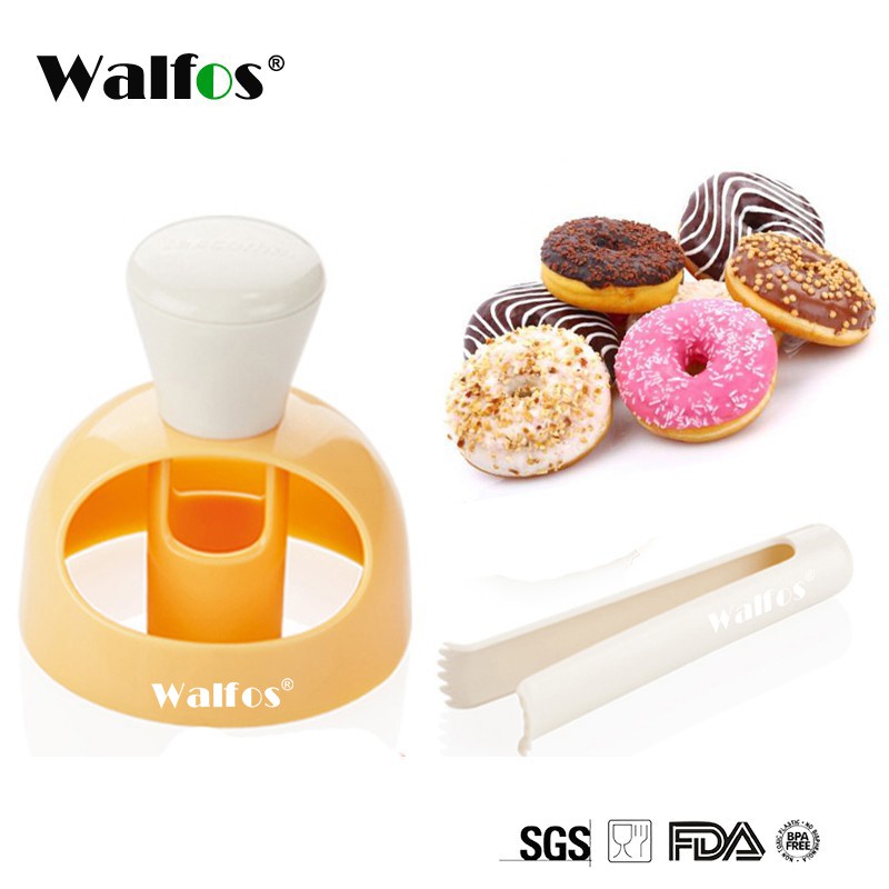 WALFOS Donut Mold Cake Decorating Tools Plastic Desserts Bread Cutter Maker