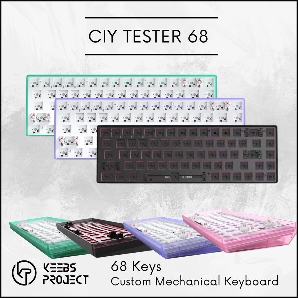 CIY Tester 68 / GK68 / Tester 68 Keys cheapest Barebone kit White