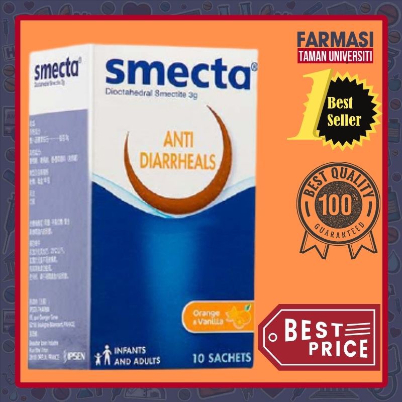 Smecta AntiDiarrheals Ganules 12 SACHETS  Ubat cirit birit kanak